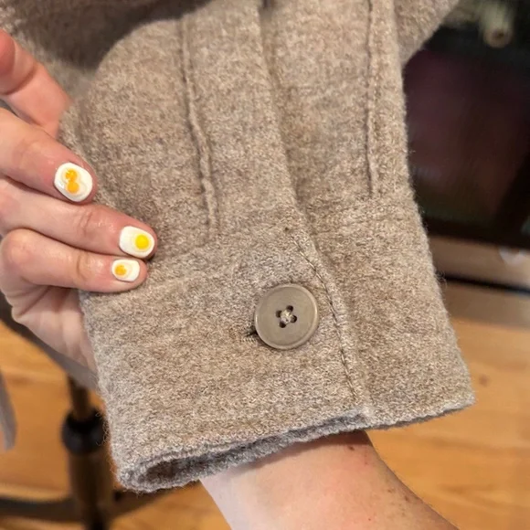 Banana Republic Beige Wool Utility Shirt Jacket - Picture 4 of 7